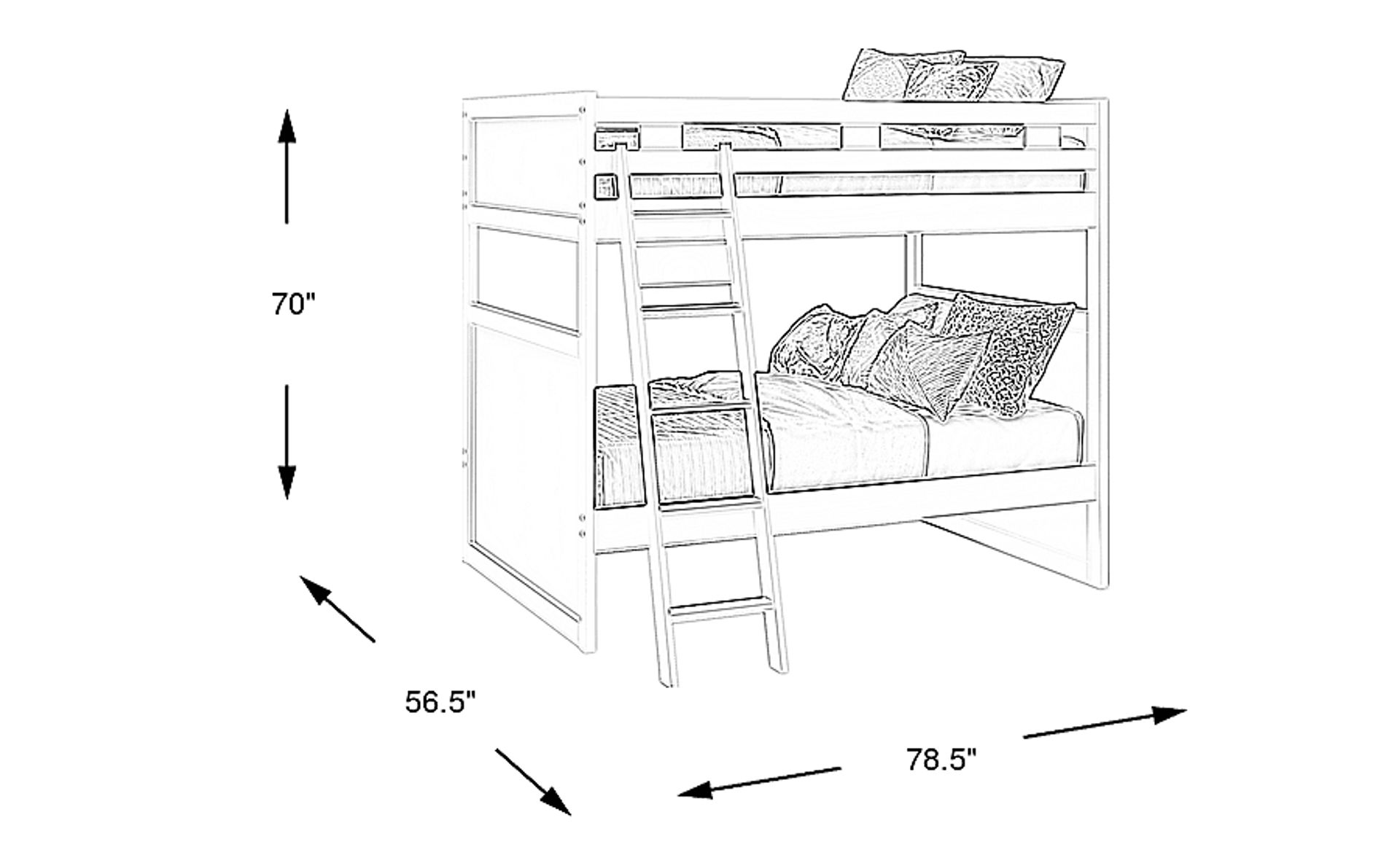 Dimension Image. Please refer to the Dimension Tab on this page for dimension details.