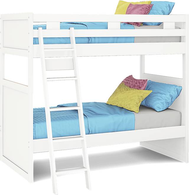 Ivy League 2.0 White Twin/Twin Bunk Bed - Thumbnail - Image 2