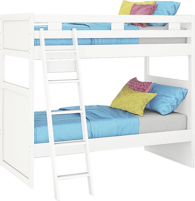 Ivy League 2.0 White Twin/Twin Bunk Bed - Thumbnail - Image 1