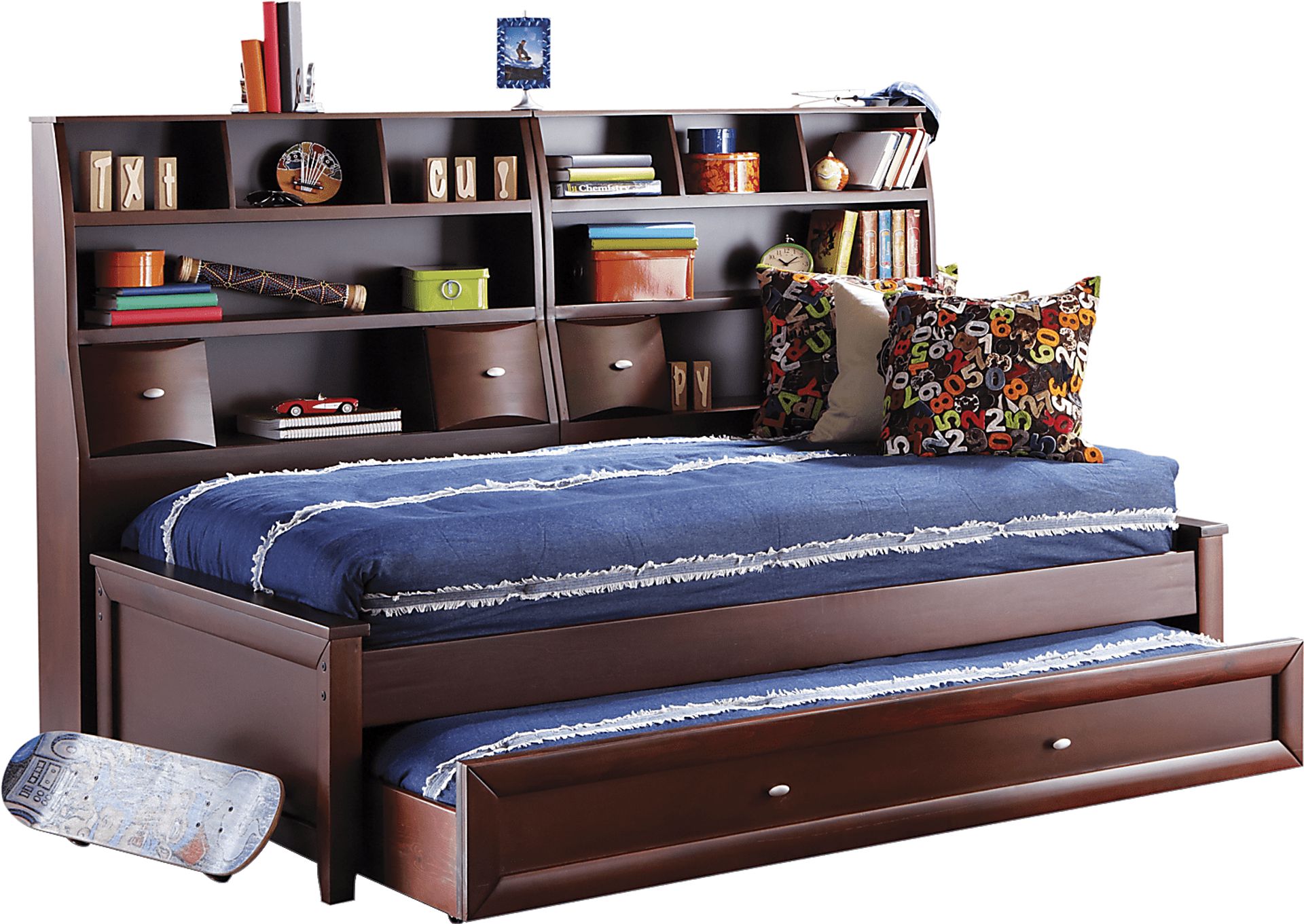Ivy League Cherry 5 Pc Full Bookcase Daybed - Image 1