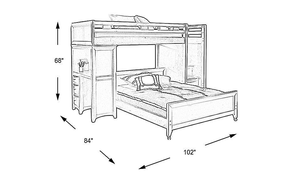 Ivy League 5 Pc Dark Cherry Wood Twin Twin Step Bunk Bed W Chest