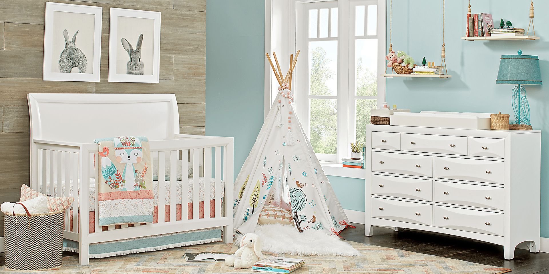 Ivy League White 4 Pc Nursery - Image 1