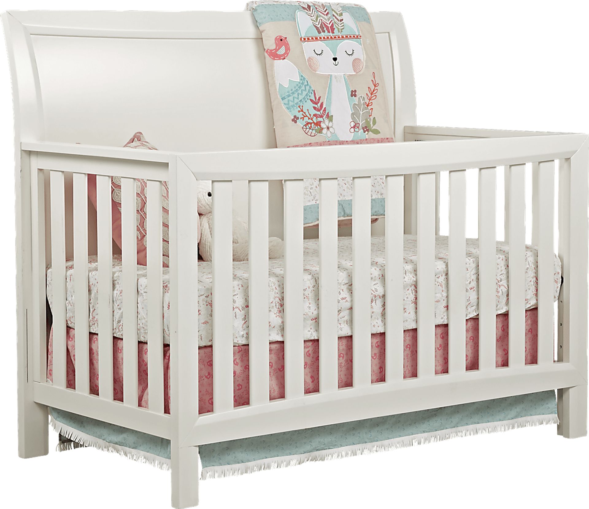 Ivy League White Crib with Toddler & Conversion Rails - Image 1