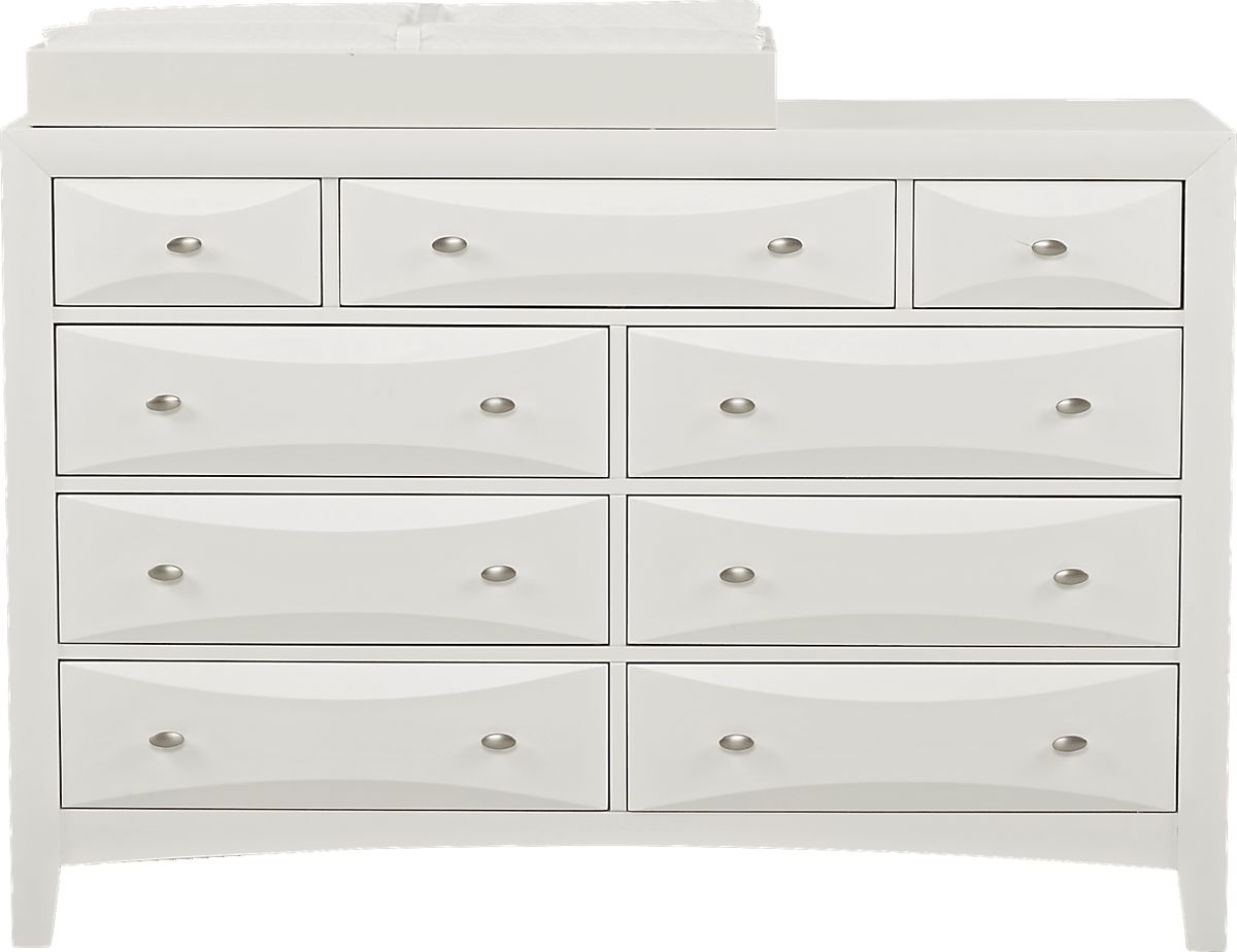 Ivy League White Colors,White Dresser & Changing Set Rooms to Go
