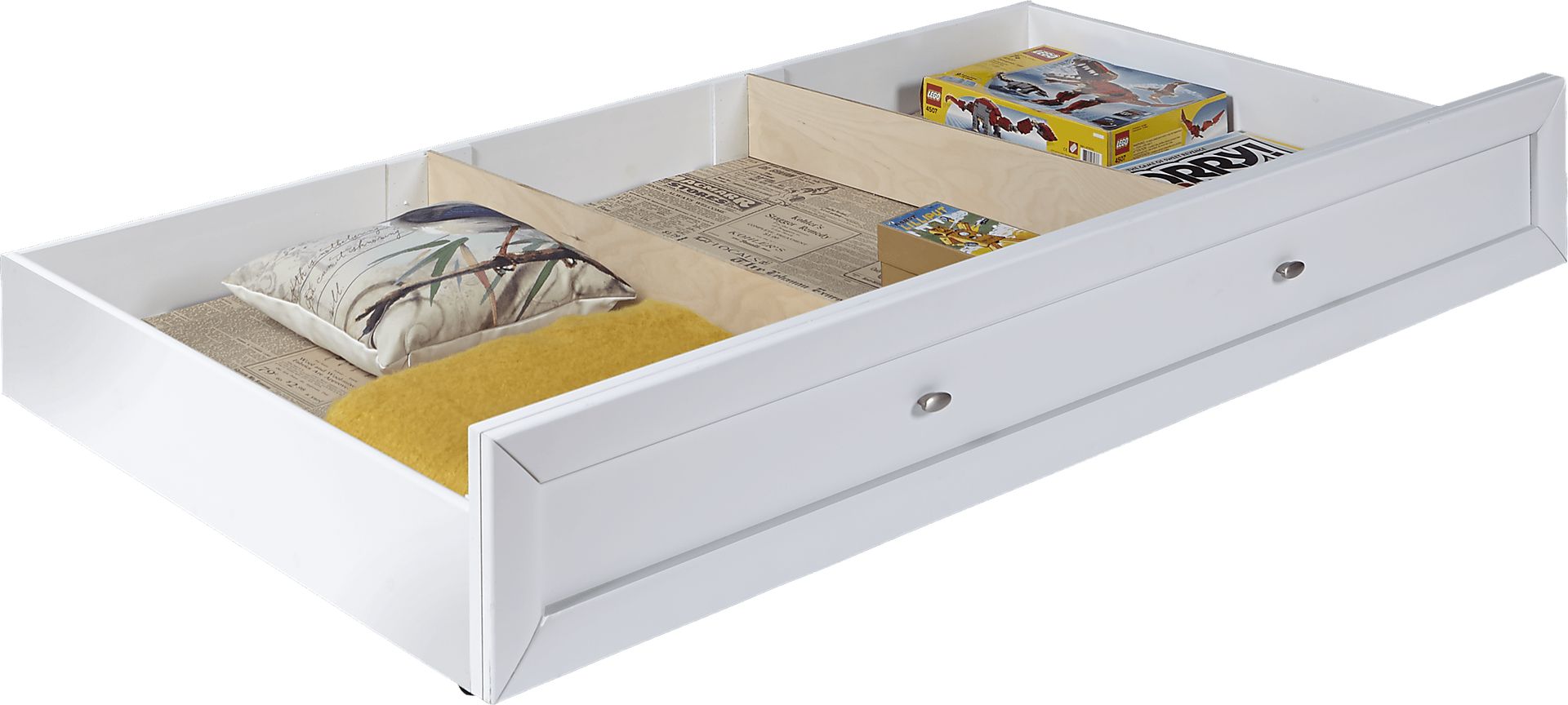 Ivy League White Twin Storage Trundle - Image 2