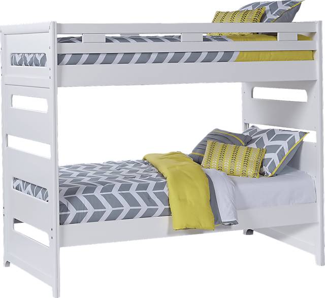 Ivy League White Twin/Twin Bunk Bed - Thumbnail - Image 1