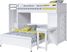 Ivy League White Twin/Twin Step Loft Bunk with Chest and Desk