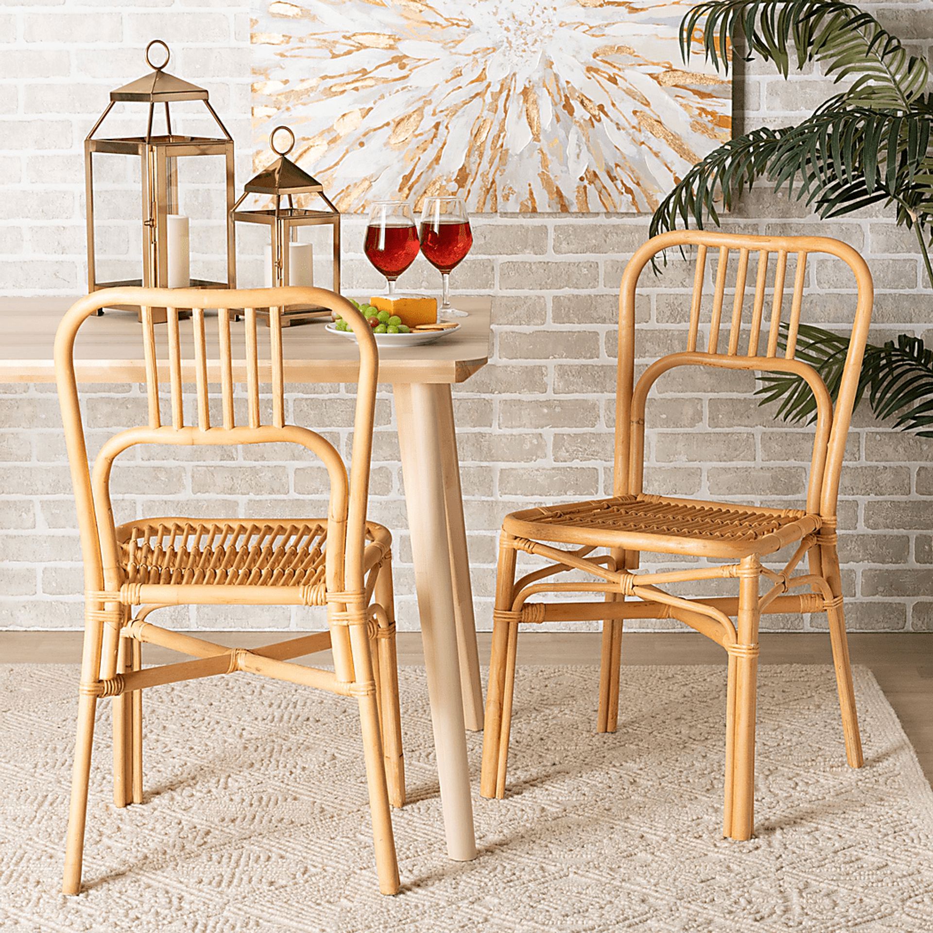 Ivyan Brown Side Chair, Set of 2 - Image 2