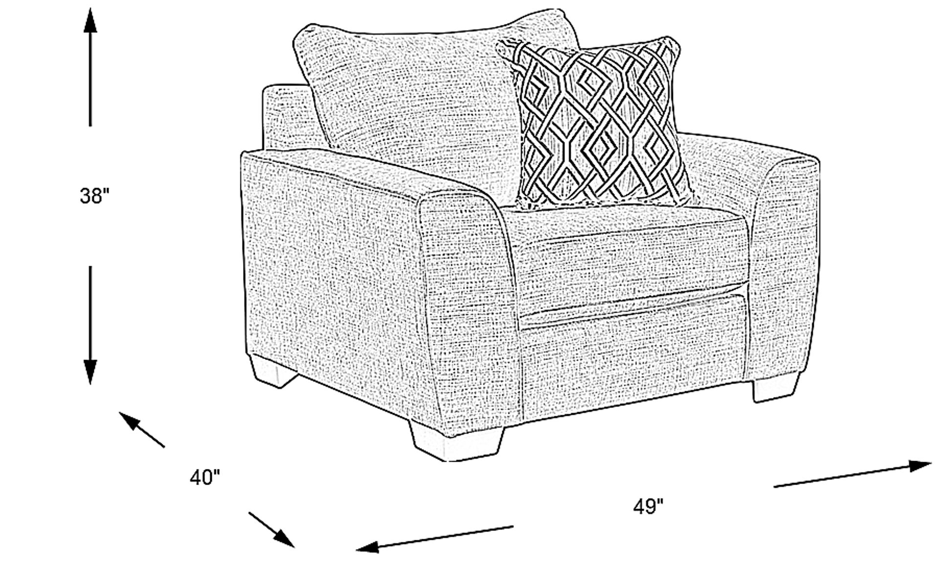 Dimension Image. Please refer to the Dimension Tab on this page for dimension details.