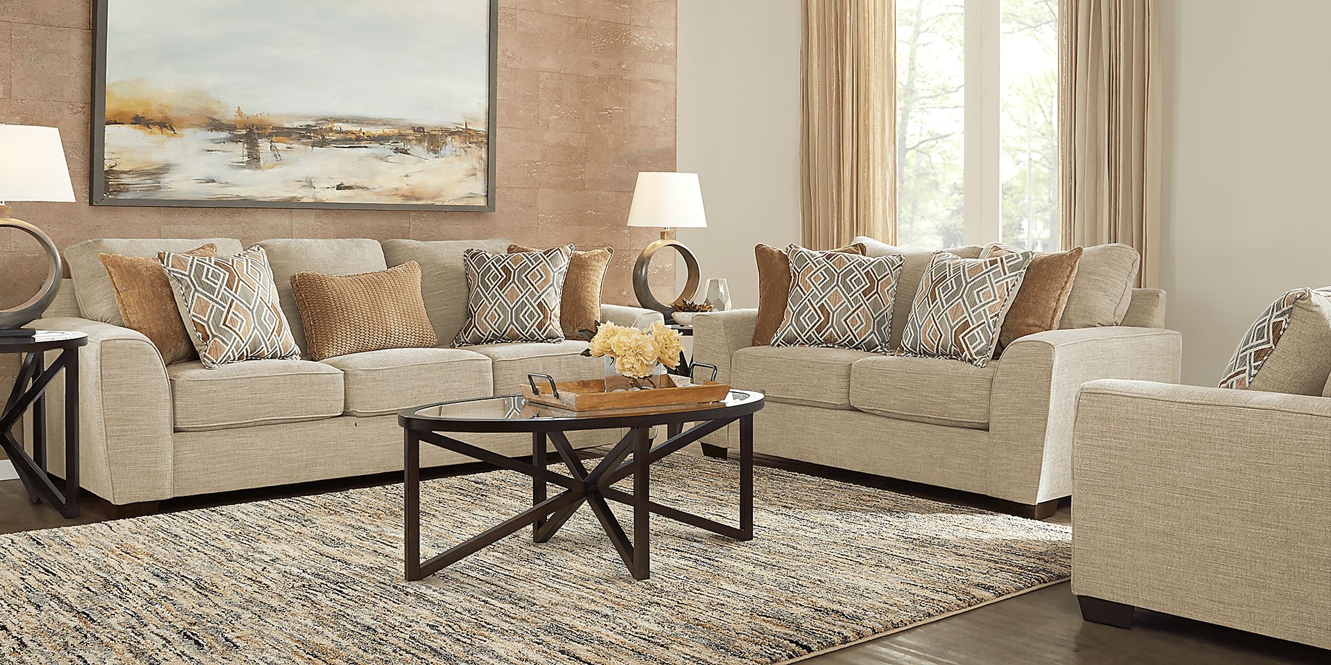 Ivyleigh Wheat 7 Pc Living Room - Image 1