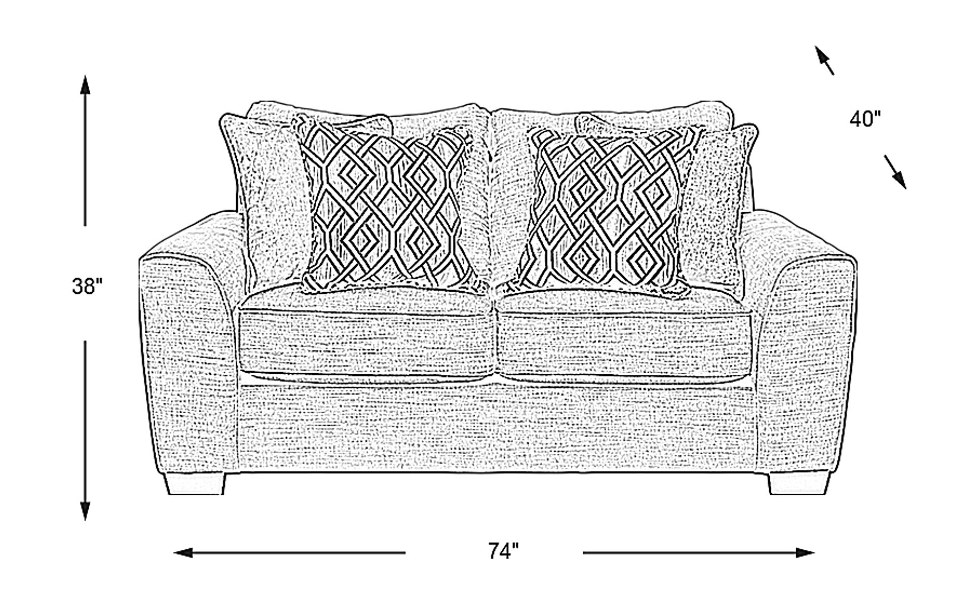 Dimension Image. Please refer to the Dimension Tab on this page for dimension details.