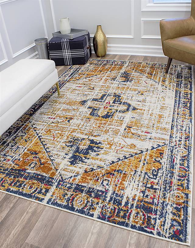 CosmoLiving By Cosmopolitan Izabella Ivory 5' x 7' Rug - Thumbnail - Image 5