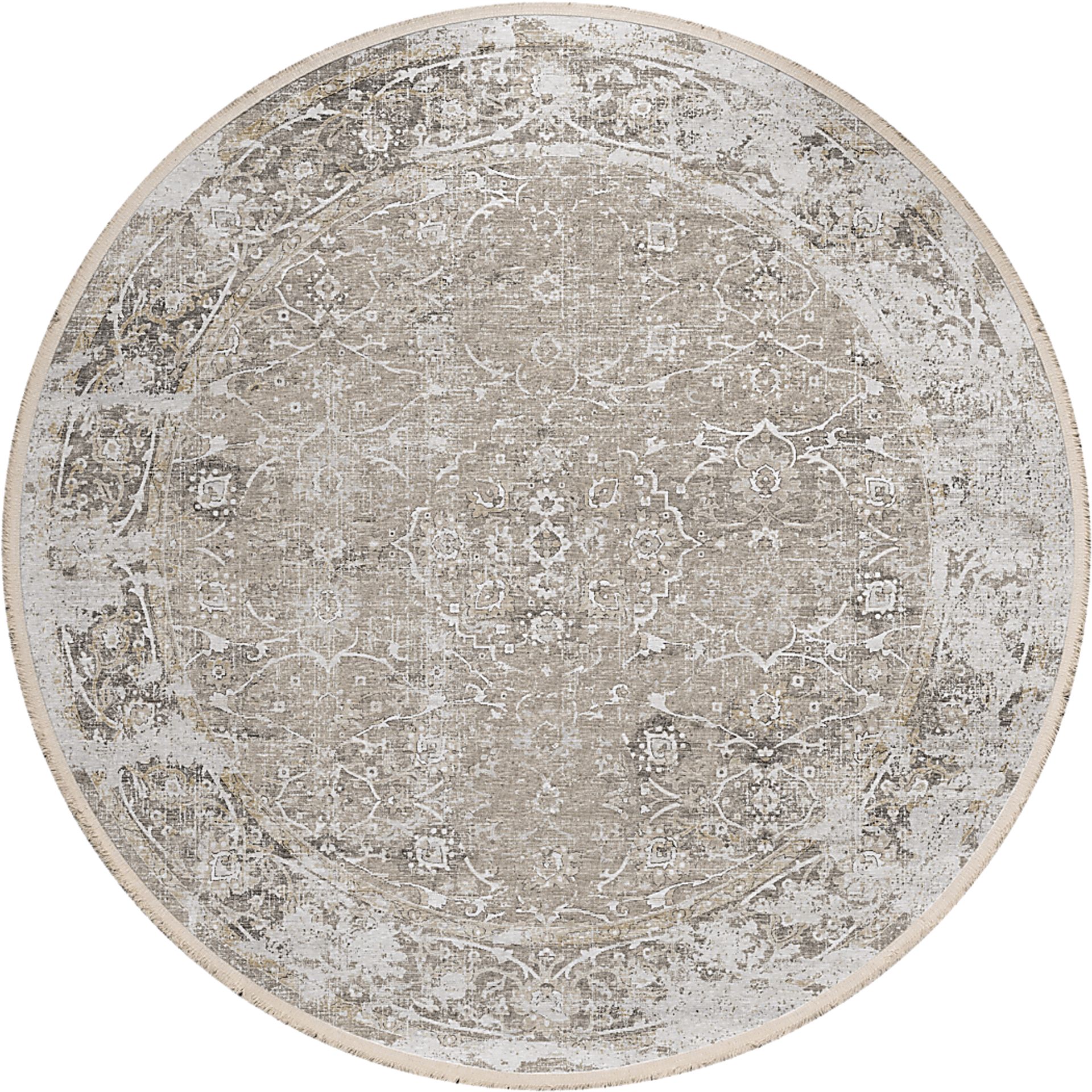 Izabelle Beige 8' Round Rug - Image 1
