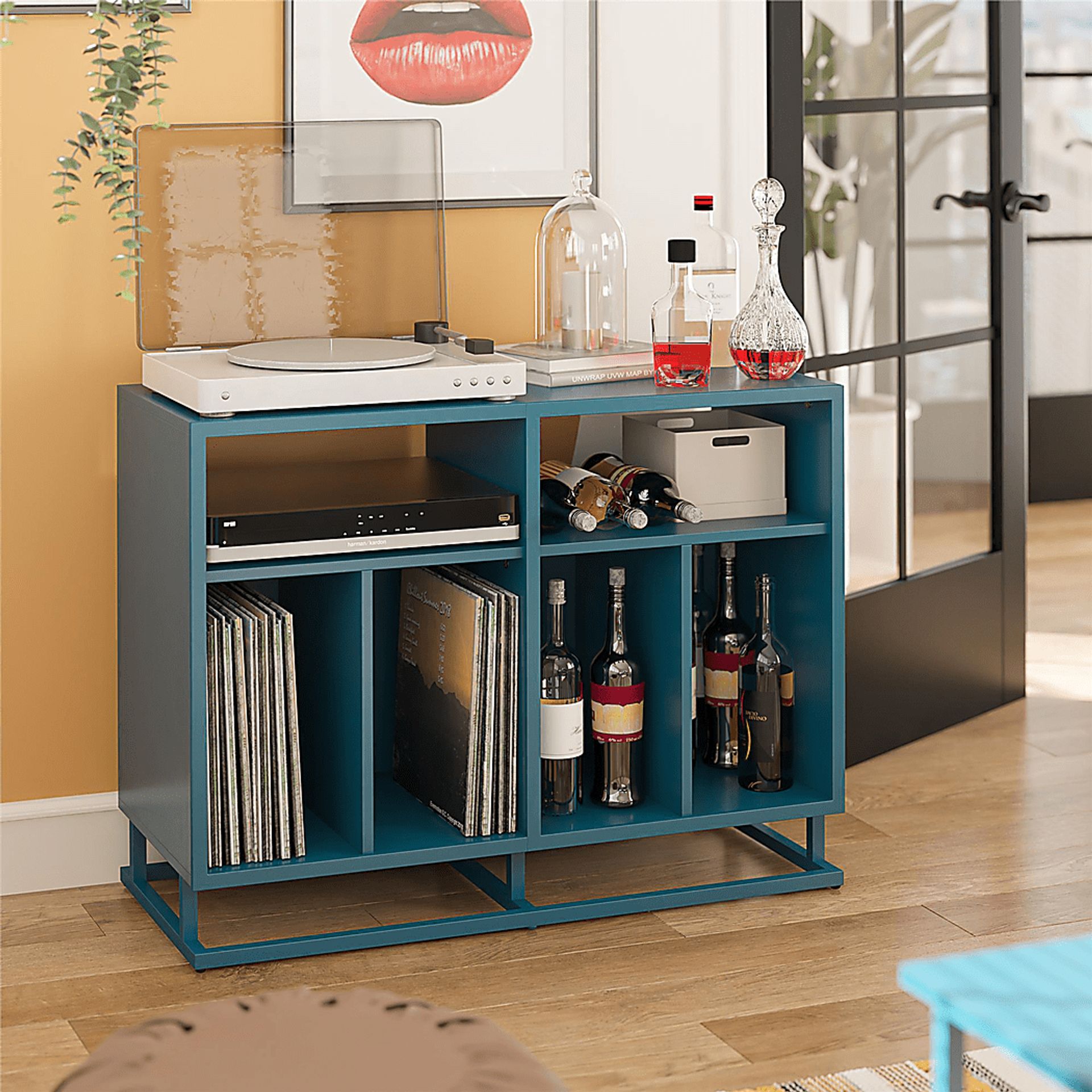 Izard Moroccan Blue Accent Cabinet - Image 3