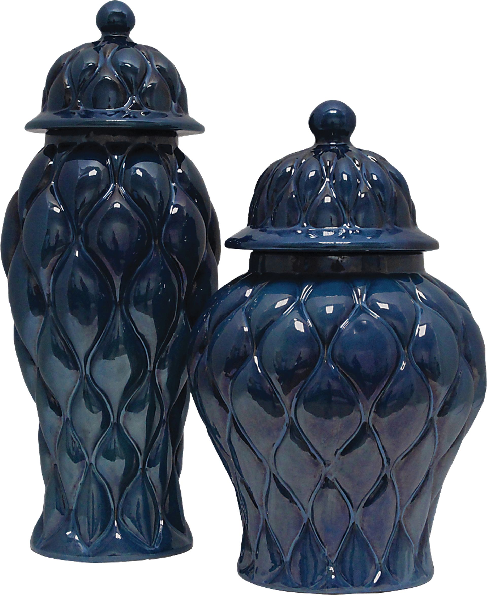 Izel Blue Jar Set of 2 - Image 1