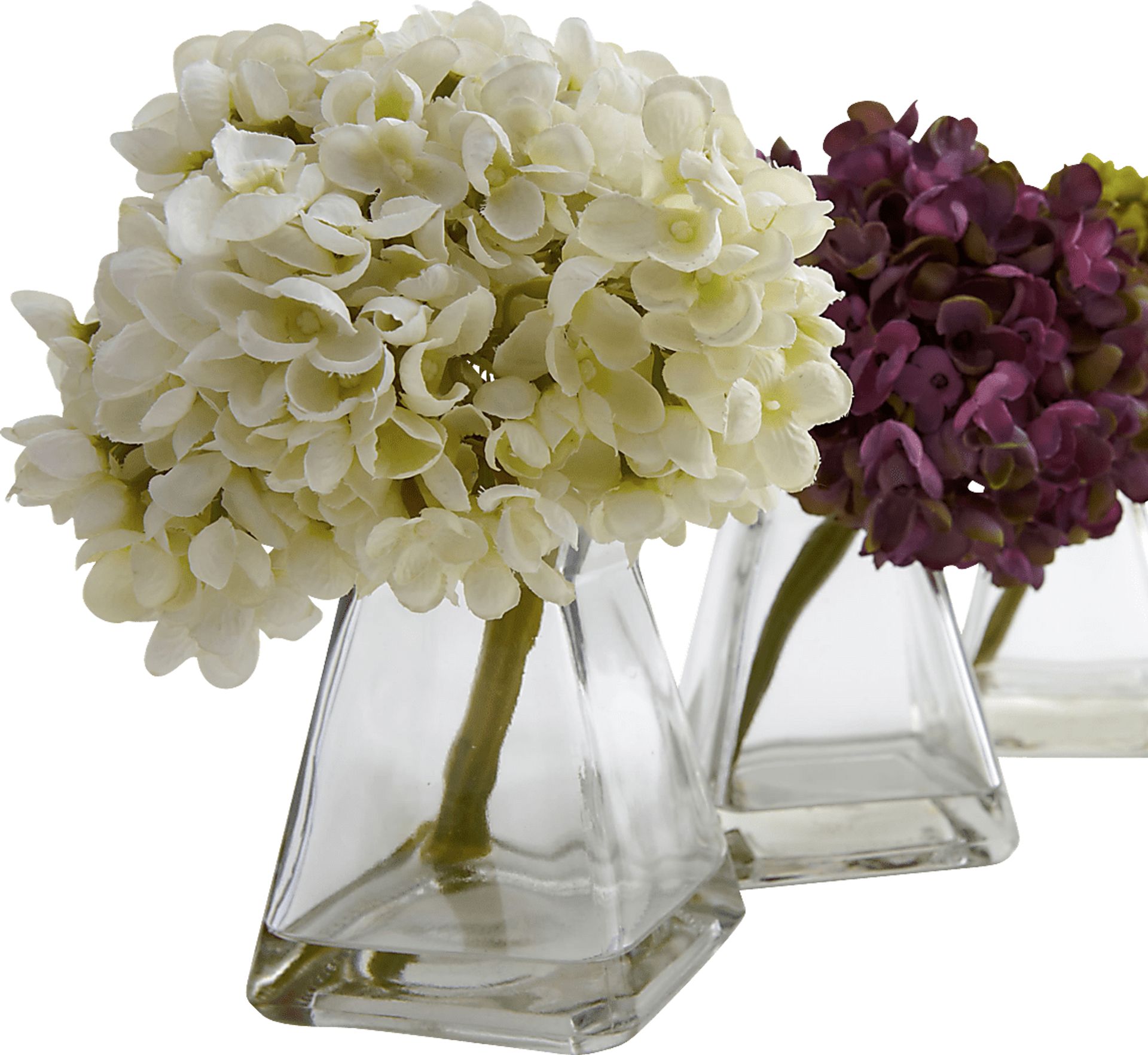 Izelle Green Hydrangea Set of 3 Silk Floral - Image 2
