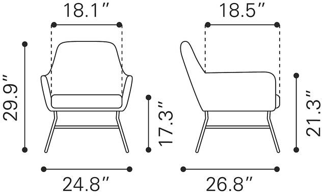 Izembek Brown Accent Chair - Thumbnail - Image 12