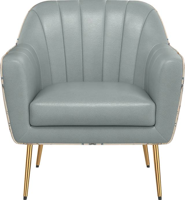 Izusa Blue Accent Chair - Thumbnail - Image 2