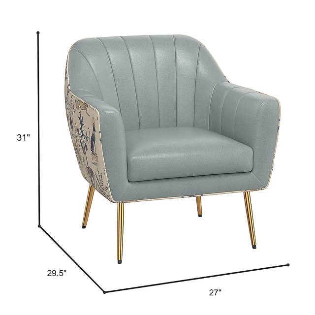 Izusa Blue Accent Chair - Thumbnail - Image 6