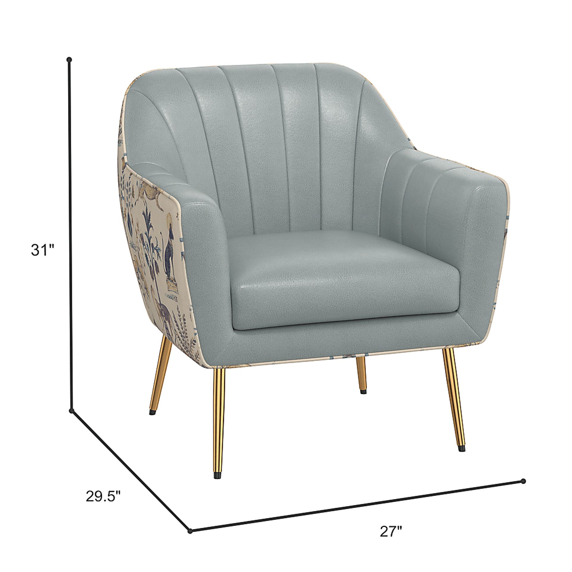 Izusa Blue Accent Chair - Image 6