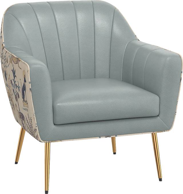 Izusa Blue Accent Chair - Thumbnail - Image 1