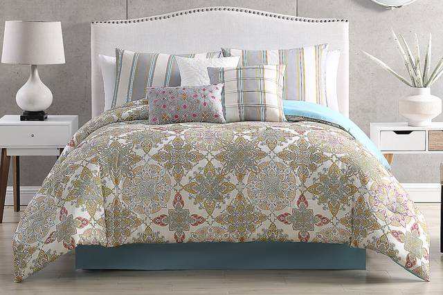 Jacabus Ivory Sage 7 Pc Queen Comforter Set - Thumbnail - Image 2