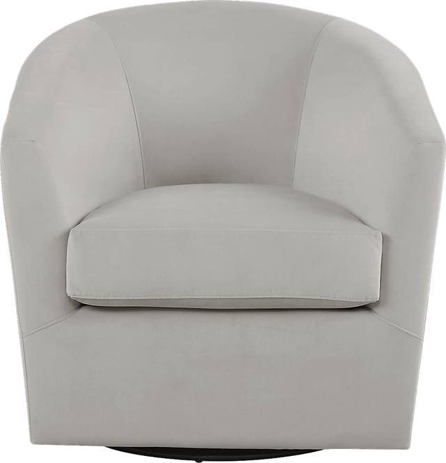 Jacey Platinum Accent Swivel Chair - Thumbnail - Image 2