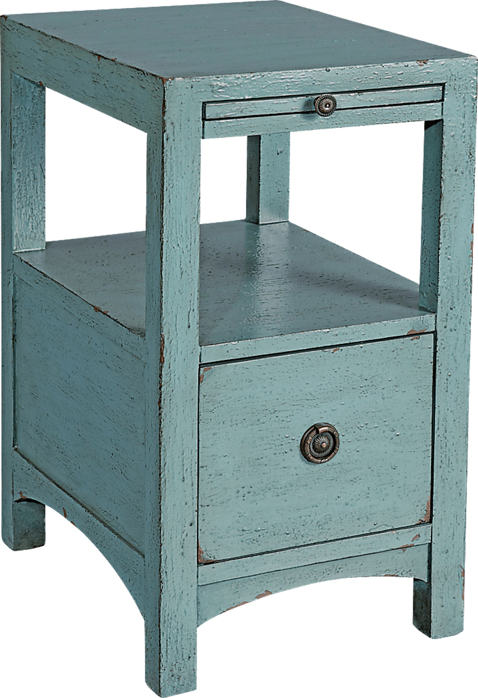 Jacinda Blue Chairside Table - Image 1