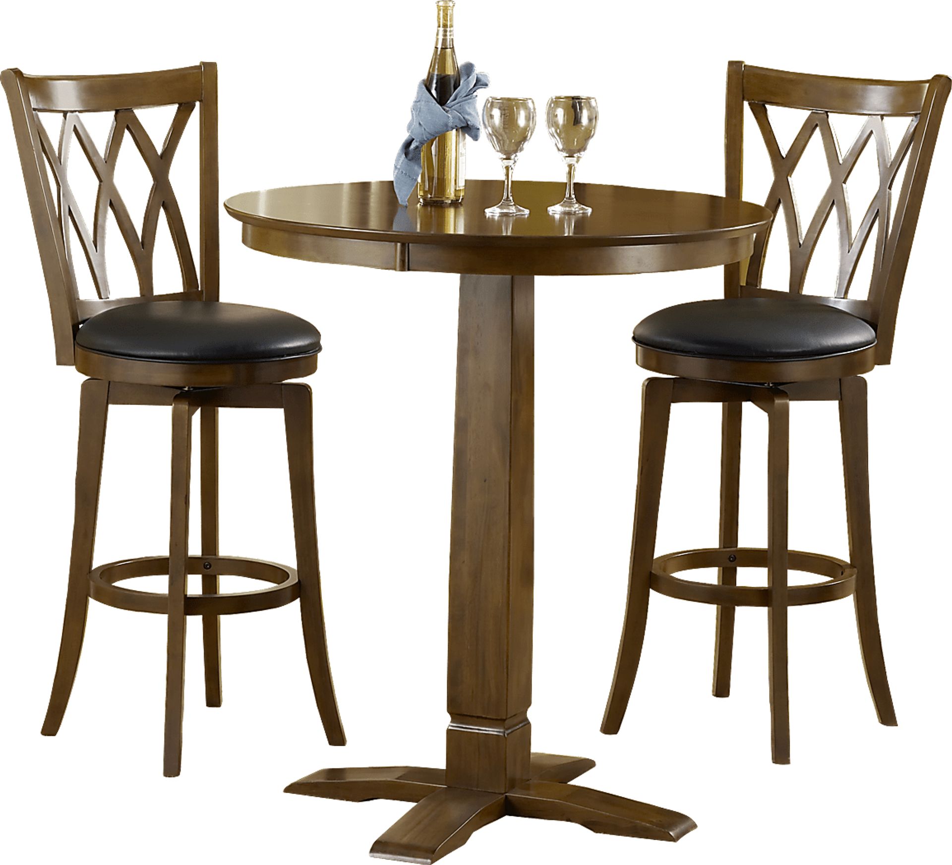 Jackdaw Black 3 Pc. Bistro Table Set - Image 1