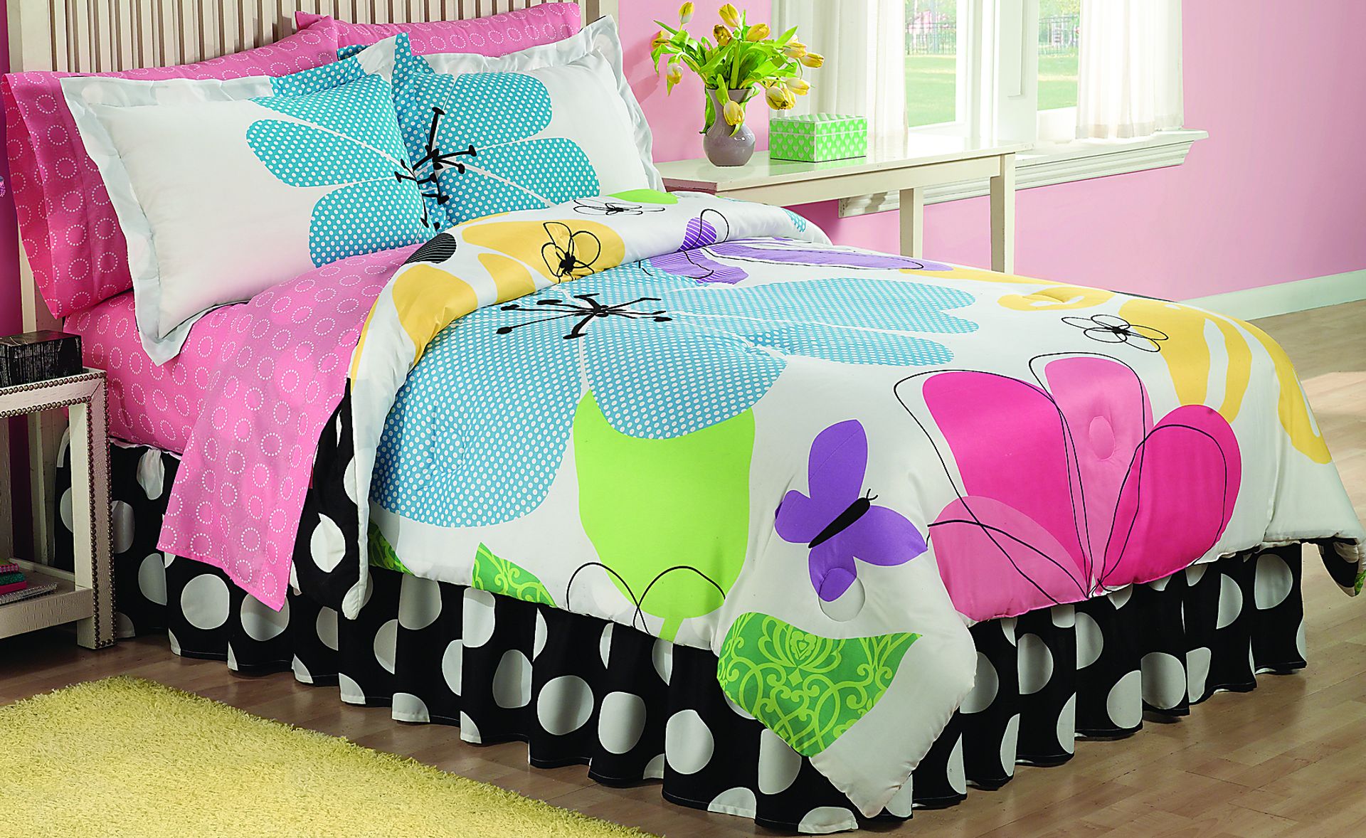 JACK!E™ Eye Candy White Twin Bed Set - Image 1