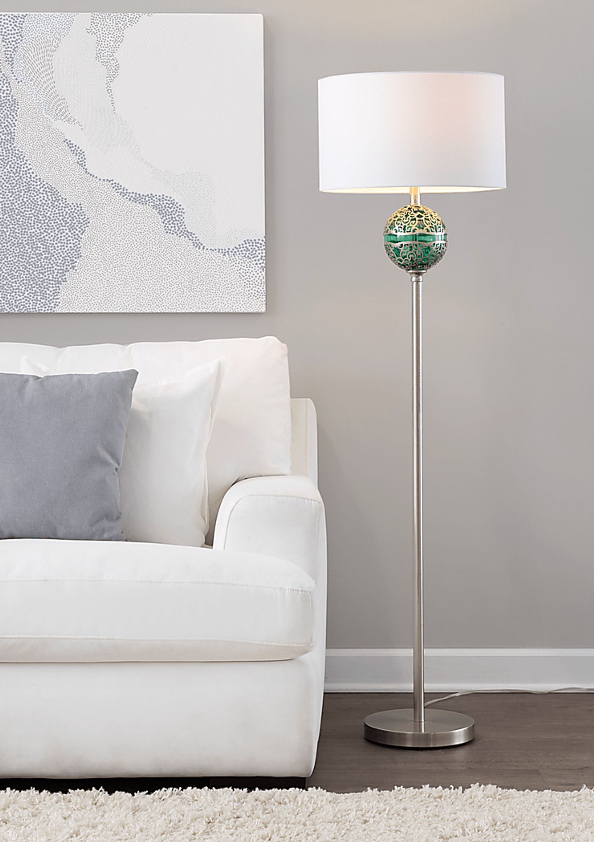 Jacksith Street Nickel Floor Lamp - Image 2