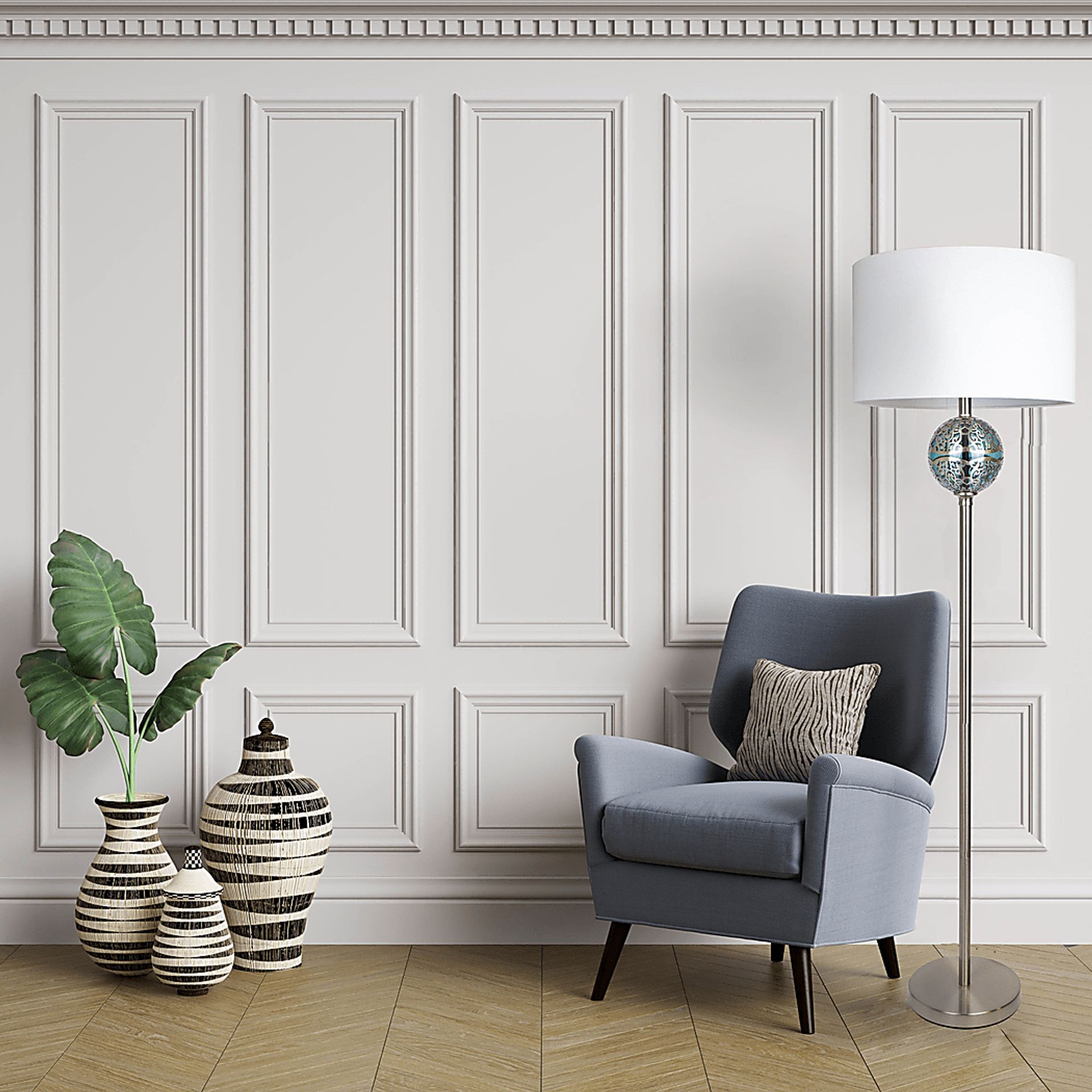 Jacksith Street Nickel Floor Lamp - Image 3