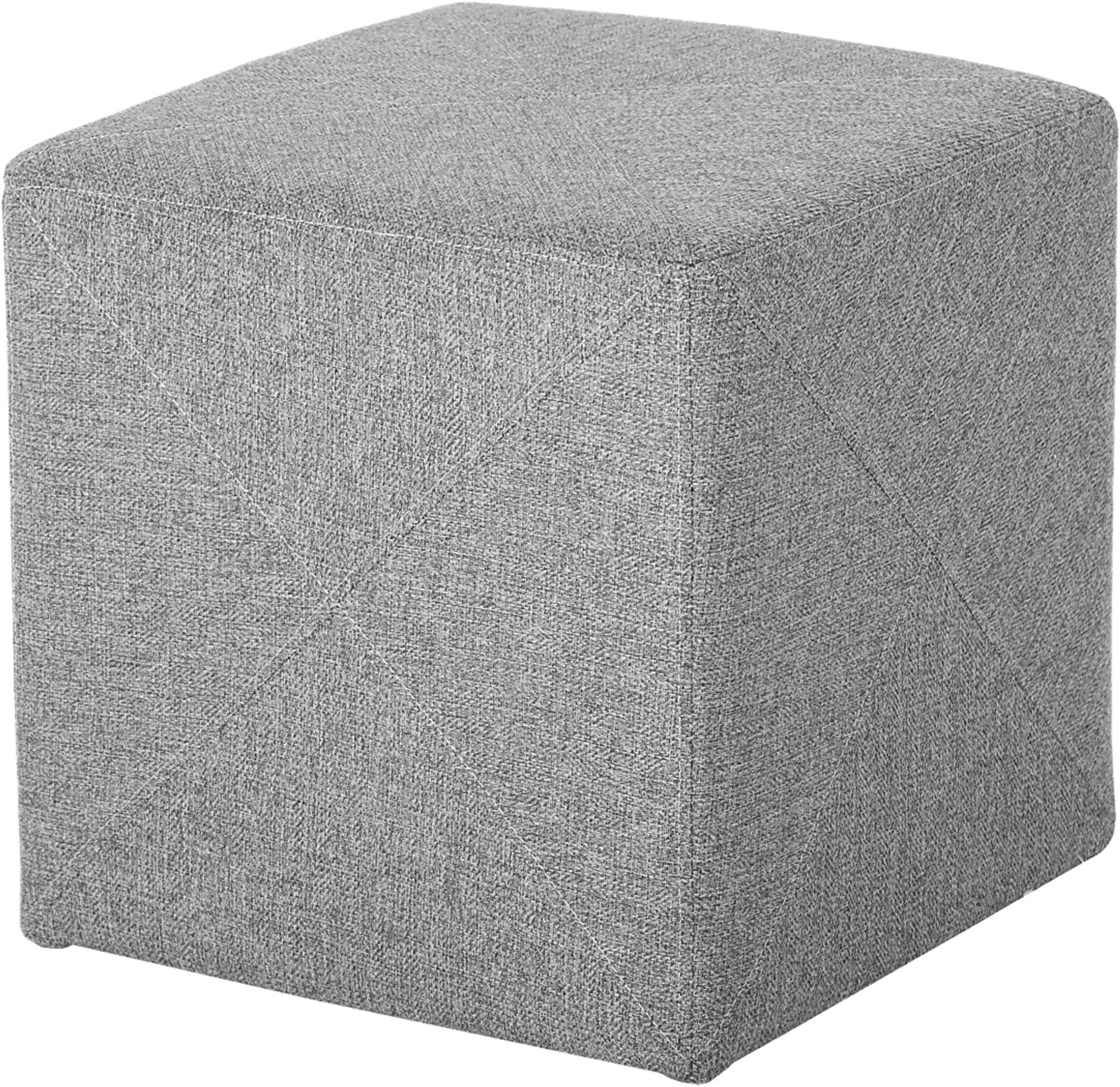 Jackson Place Light Gray Ottoman - Image 1