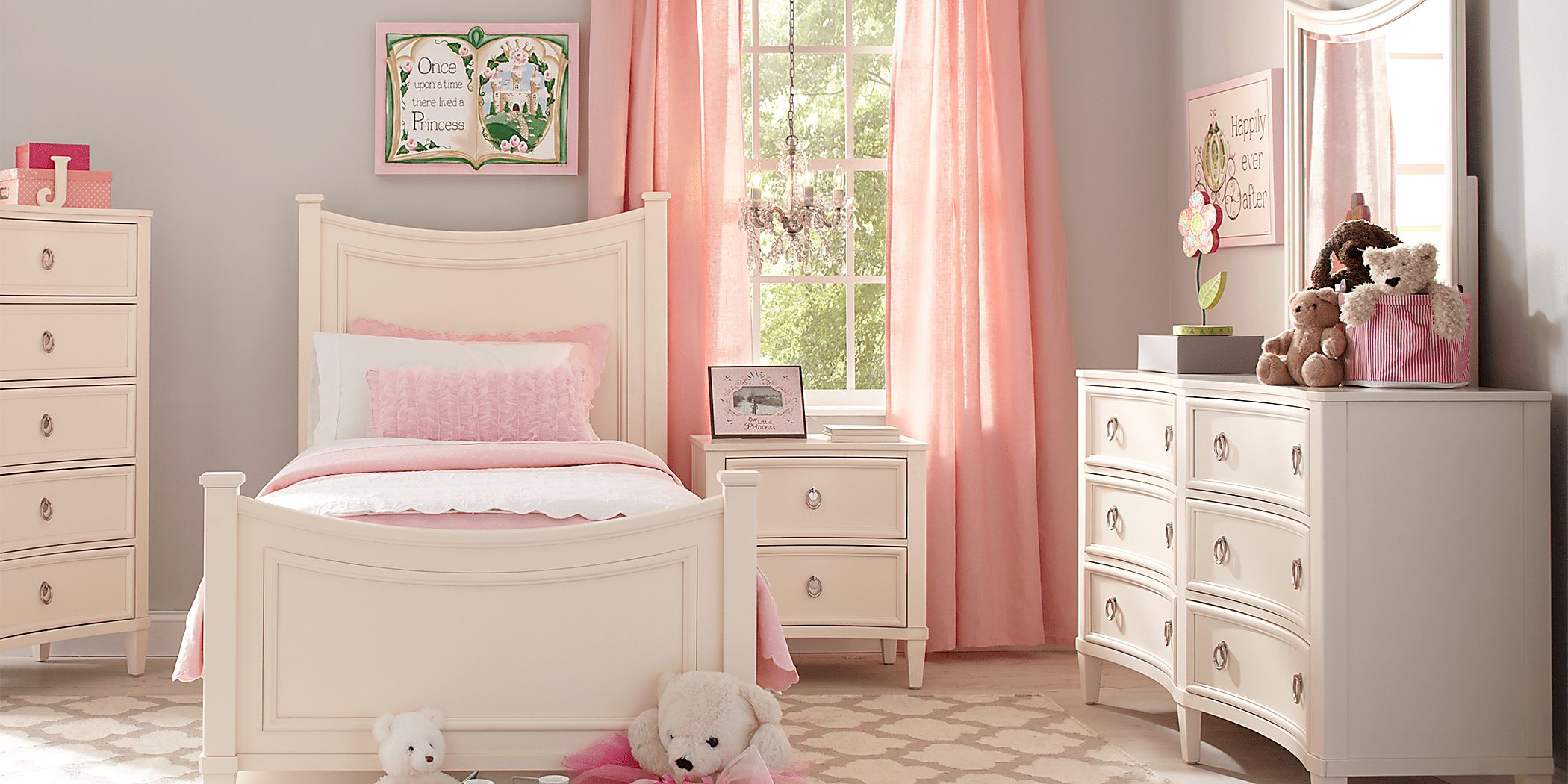 Pink Bedside Table Wicker Storage Basket Bedroom Furniture Girls Cabinet Matchin 