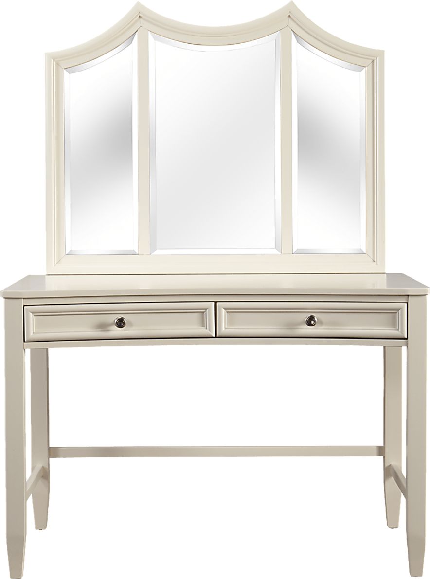 Kids Jaclyn Place Ivory Desk with Vanity Mirror