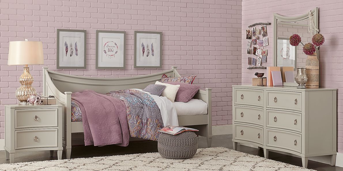 Kids Jaclyn Place Gray 5 Pc Twin Daybed Bedroom