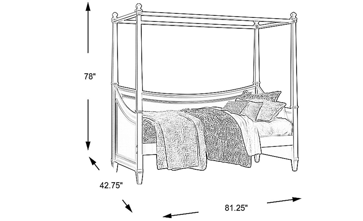 Kids Jaclyn Place Gray Twin Canopy Daybed