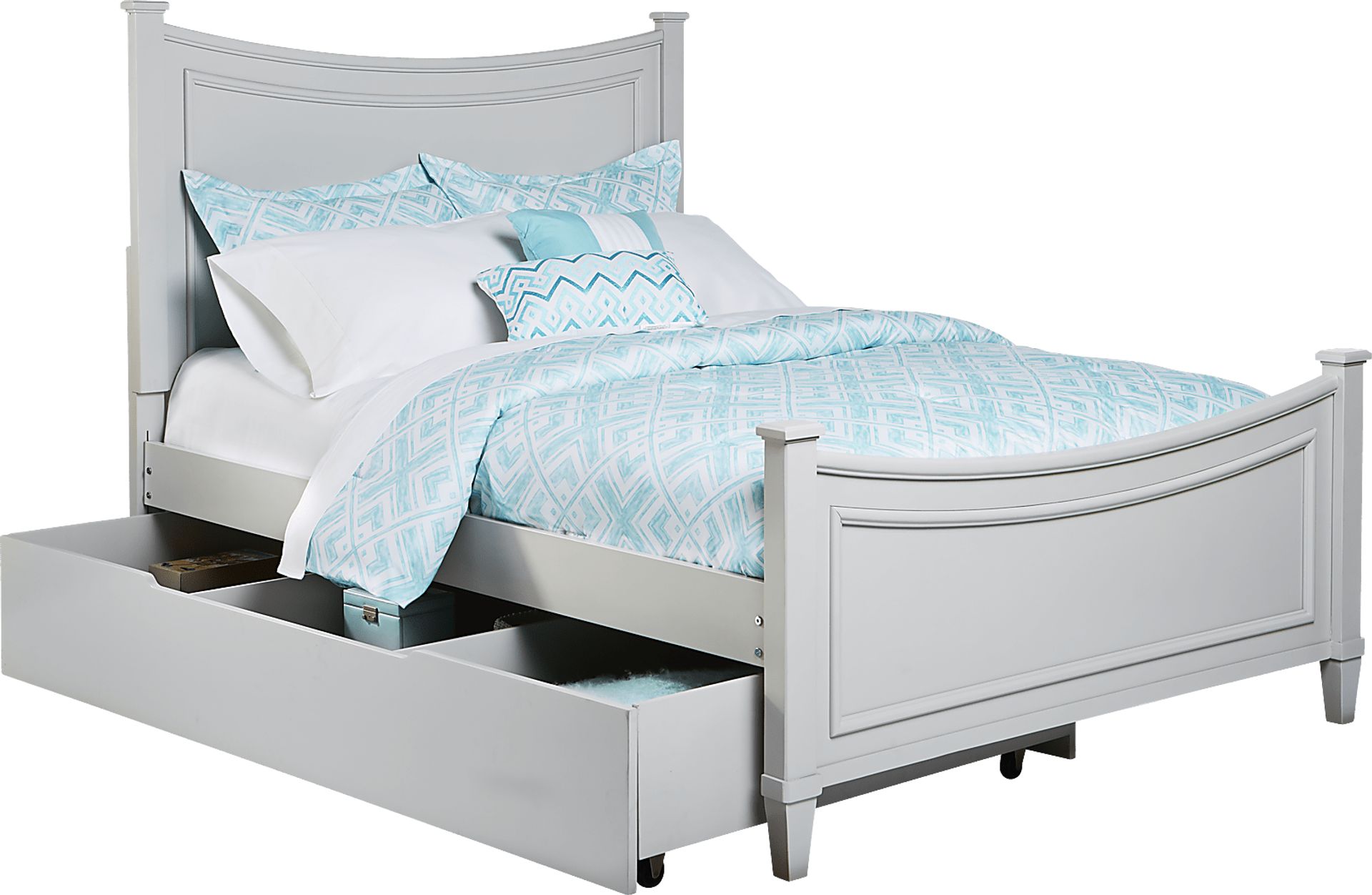 Jaclyn Place Gray 4 Pc Twin Bed w/Trundle - Image 1