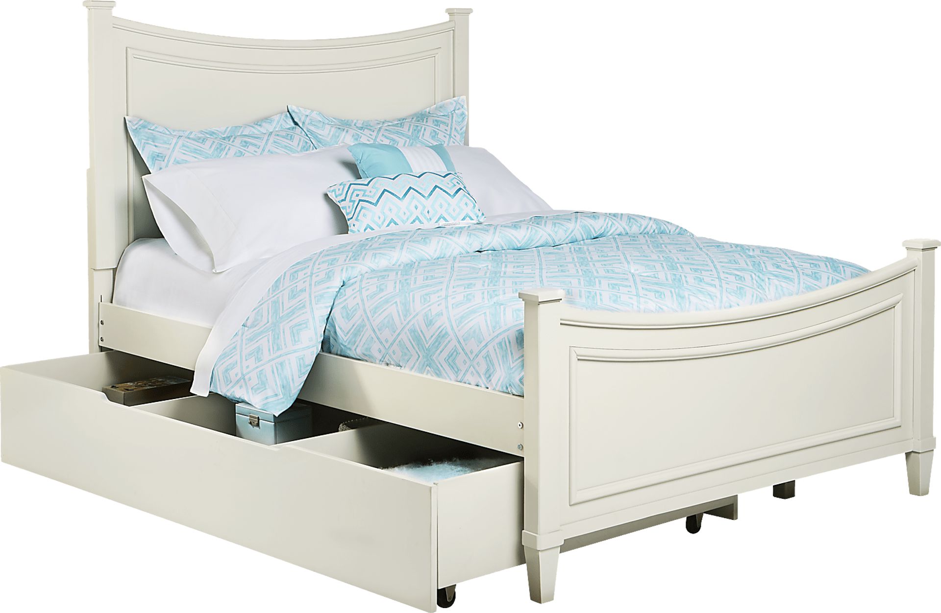 Jaclyn Place Ivory 4 Pc Twin Bed w/Trundle - Image 1