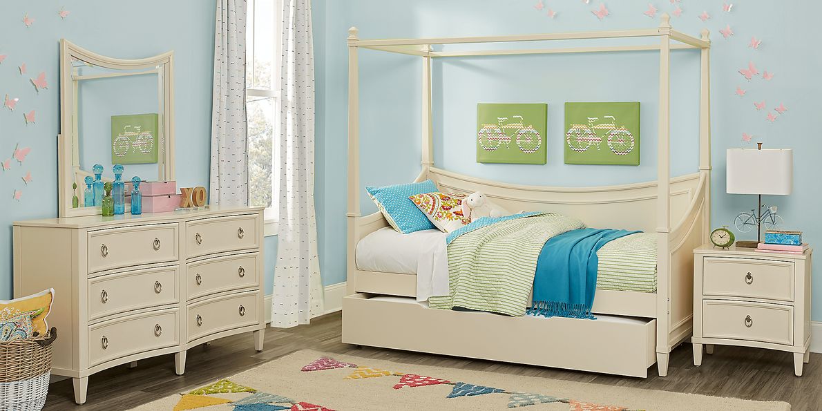 Kids Jaclyn Place Ivory Twin Canopy Daybed