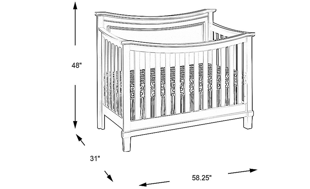 Jaclyn Place Ivory Convertible Crib