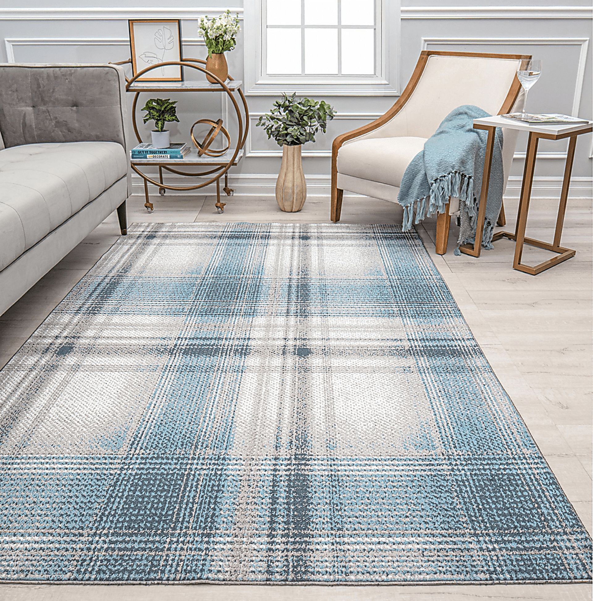 Namdera Blue 5'3 x 7' Rug - Image 2