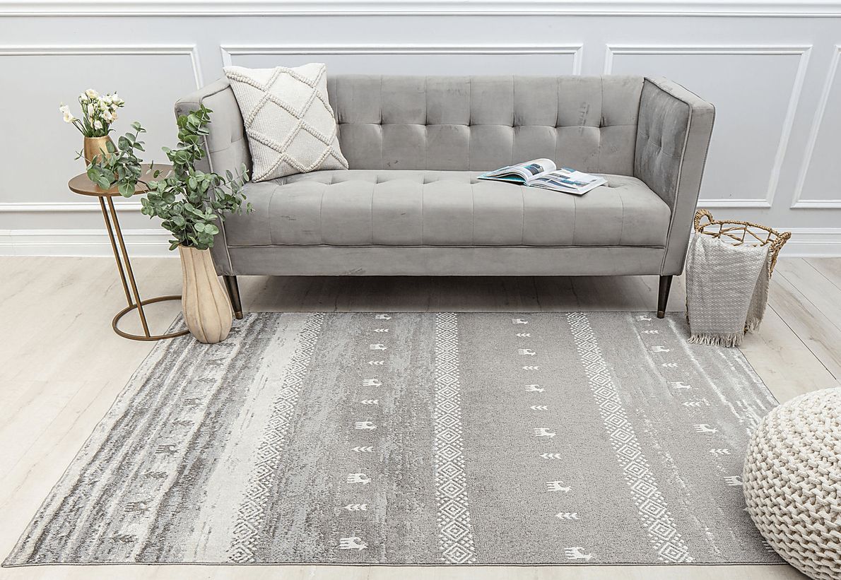 Kipidow Gray 5'3 x 7' rug