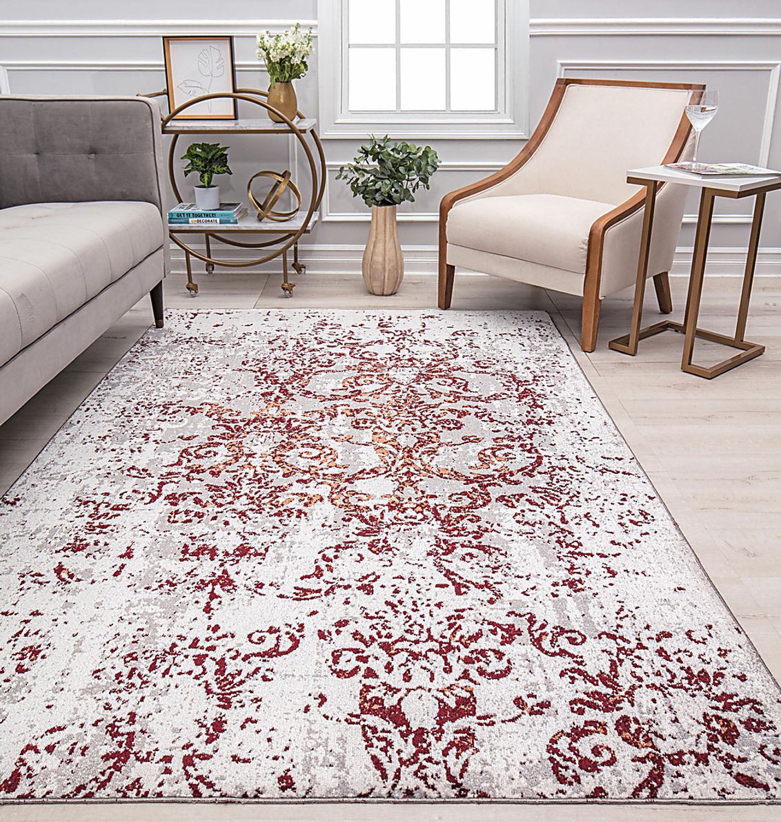 Wamala White 5'3 x 7' Rug