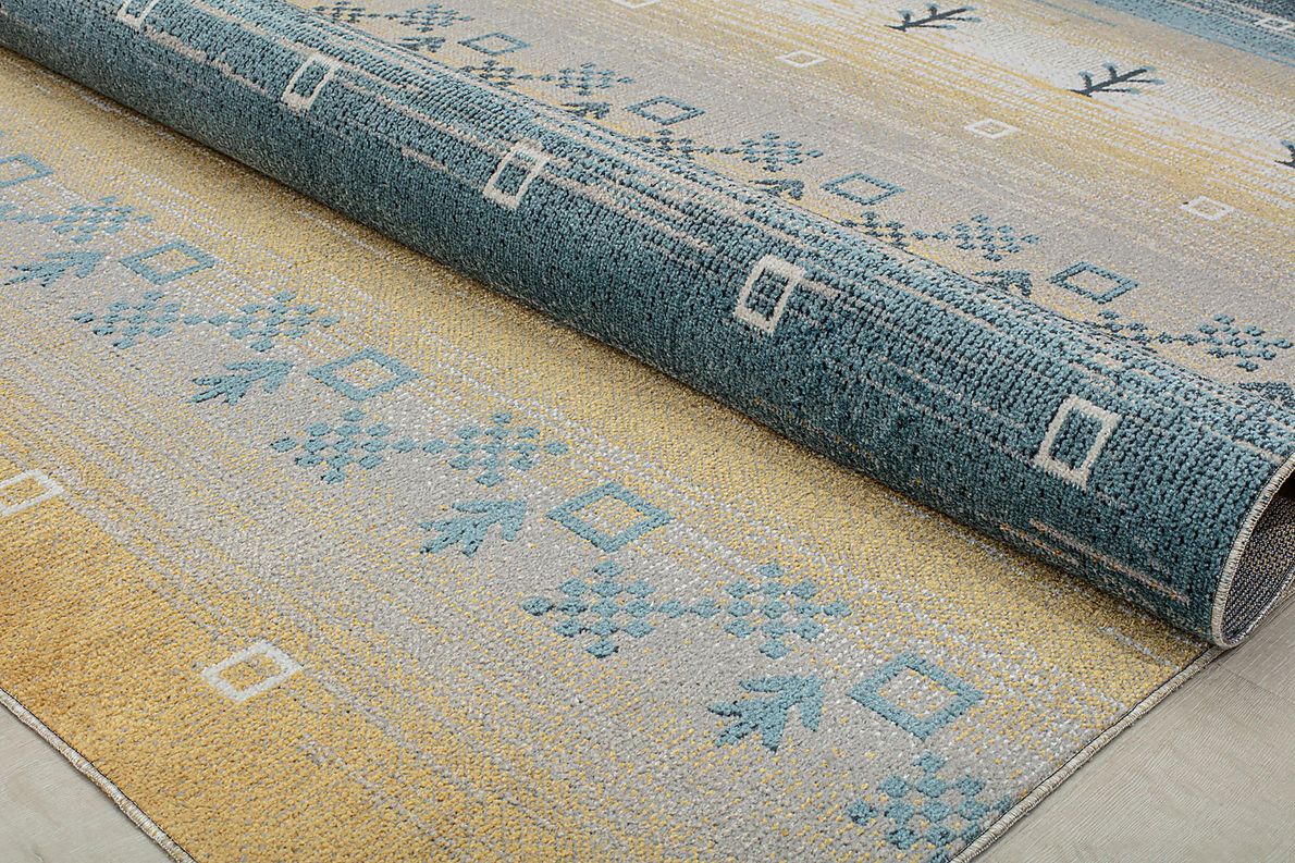 Shimosil Yellow 5'3 x 7' Rug