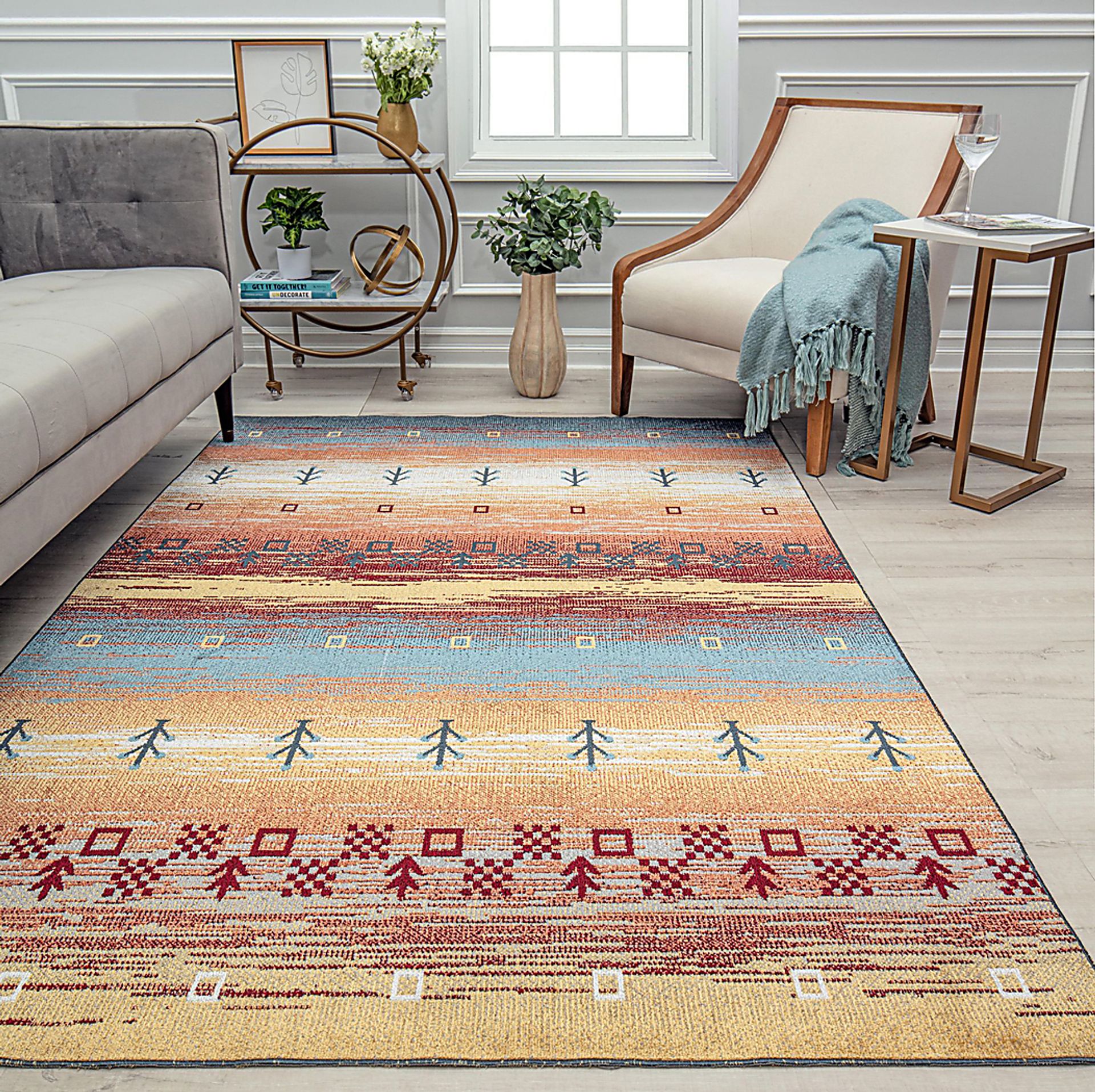 Shimosil Multi 5'3 x 7' Rug - Image 2