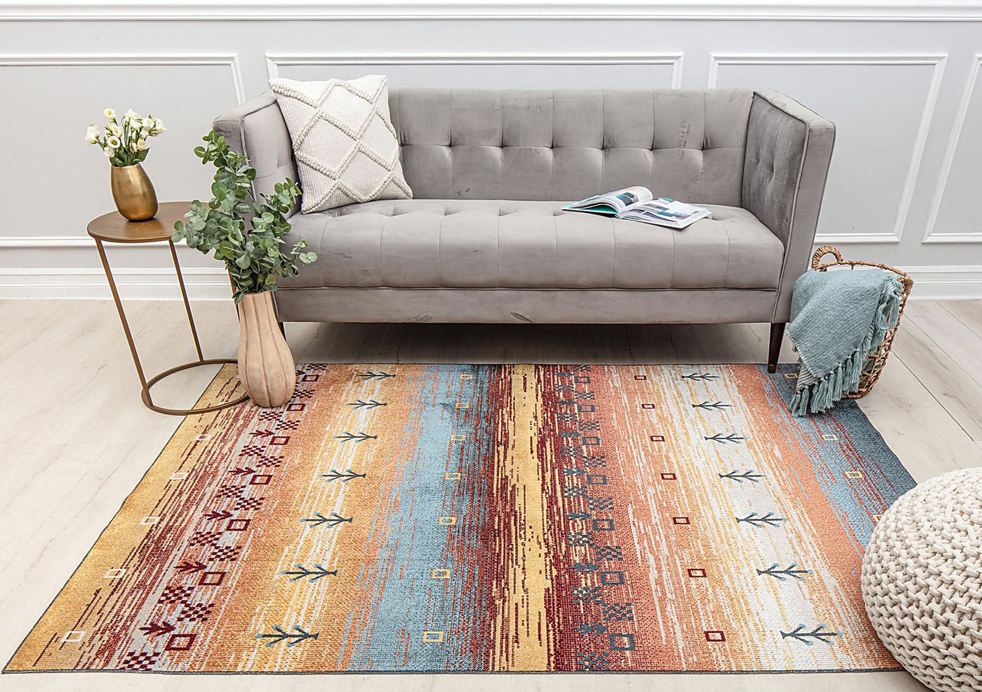 Shimosil Multi 5'3 x 7' Rug - Image 3