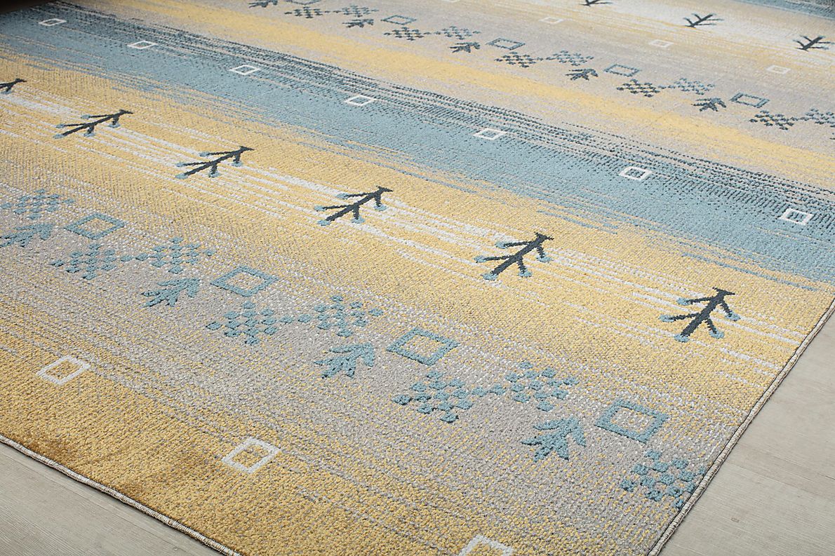 Shimosil Yellow 8' x 10' Rug