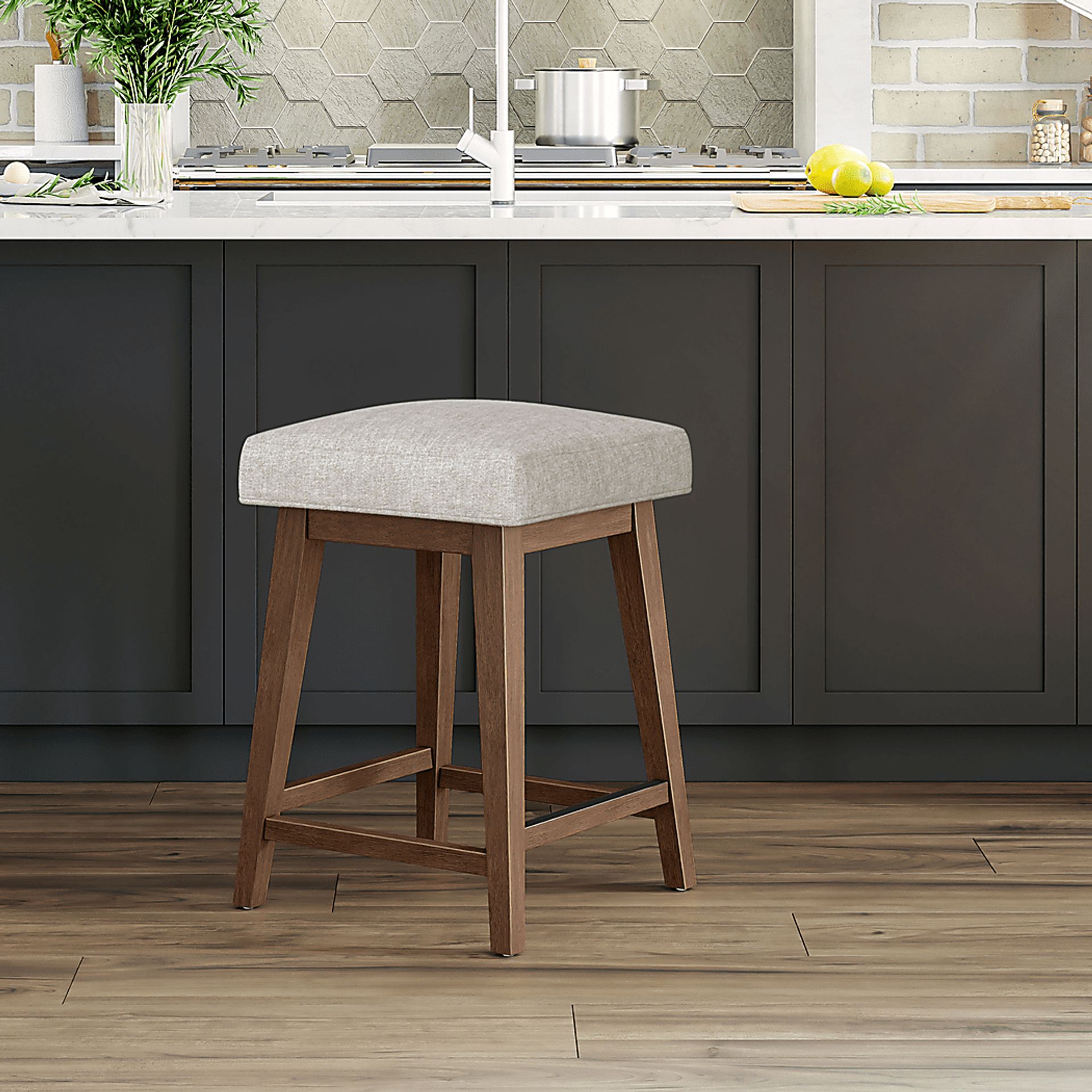Atalifo Beige Counter Height Adjustable Stool - Image 2
