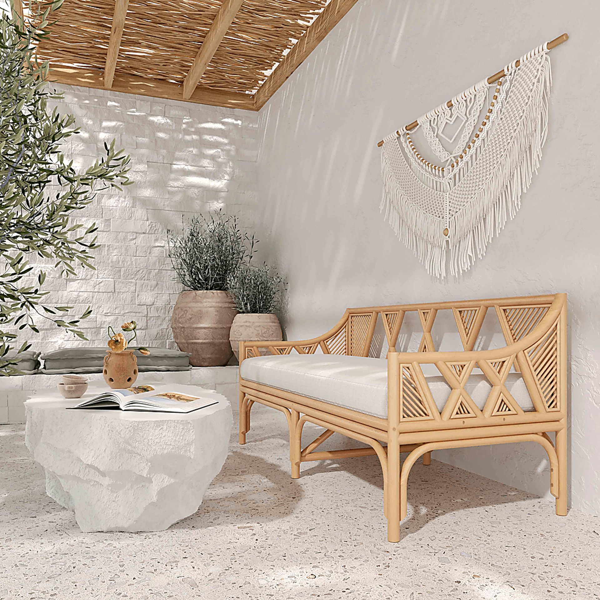 Jaffarian Natural Settee - Image 2